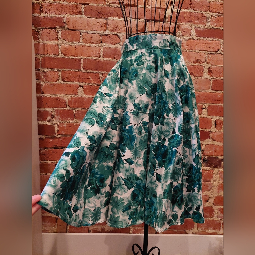 Trashy Diva Green and White Floral Skirt